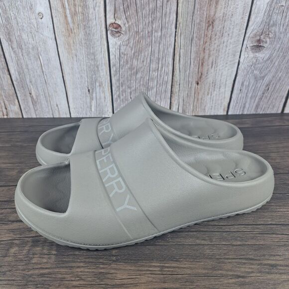 Sperry Float Slide Slip On Sandals Men's Sz 10 Women's Sz 12 B Taupe (GUC) - Picture 1 of 9